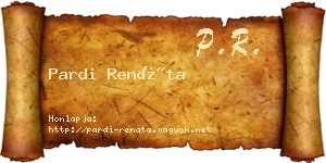 Pardi Renáta névjegykártya